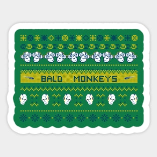 Bald Monkeys Ugly Christmas Sweater - The Original Sticker